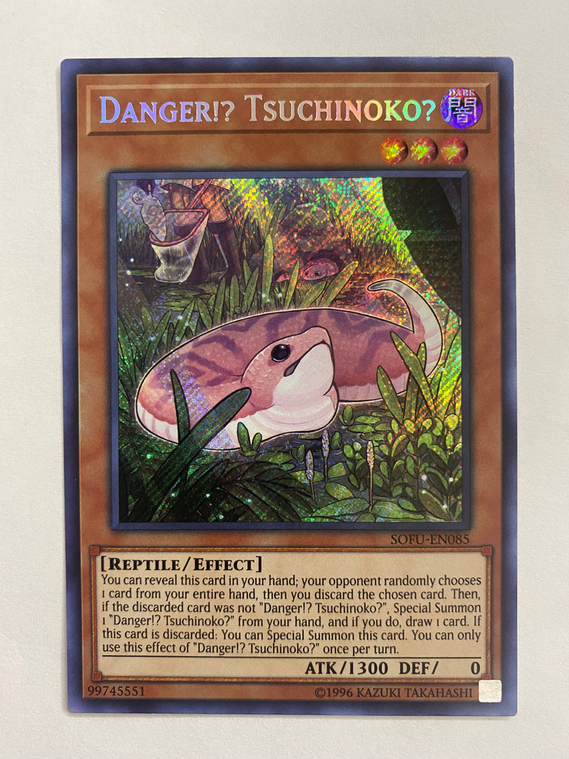 Yugioh Danger!? Tsuchinoko? SOFU-EN085 Unlimited Secret Rare Near Mint Yugioh Danger!? Tsuchinoko? SOFU-EN085 Unlimited Secret Rare Near Mint