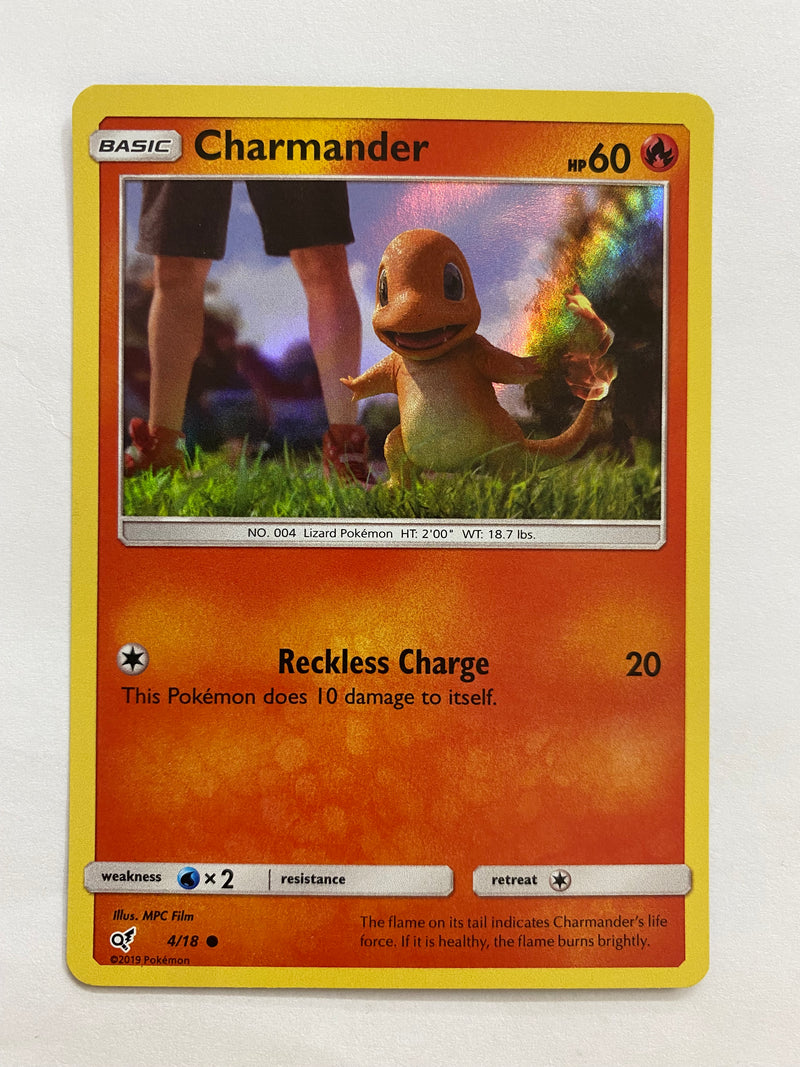 charmander pokemon card holographic Charmander 4/18 Holo Detective Pikachu Pokemon Card NM