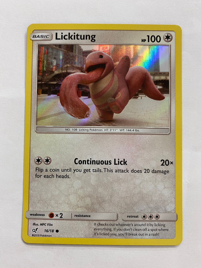 Lickitung 16/18 Pokemon Card   Holo Rare NM