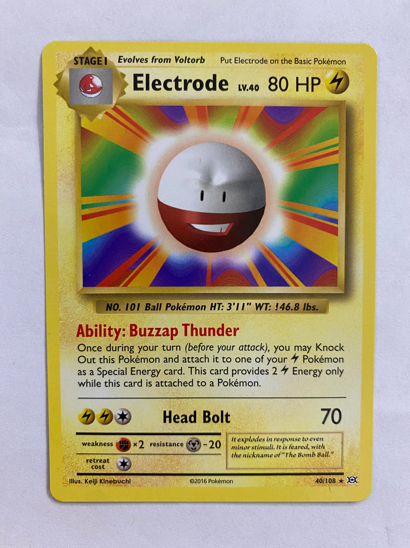 Evolutions Electrode 40/108 Rare Non Holo Pokemon Card NM Evolutions Electrode 40/108 Rare Non Holo Pokemon Card NM