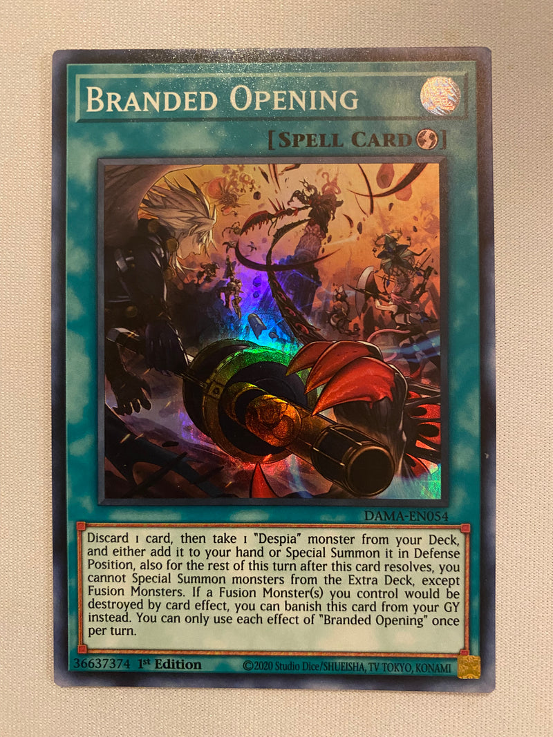 Yugioh! Branded Opening DAMA-EN054  Super Rare 1st Edition Near Mint