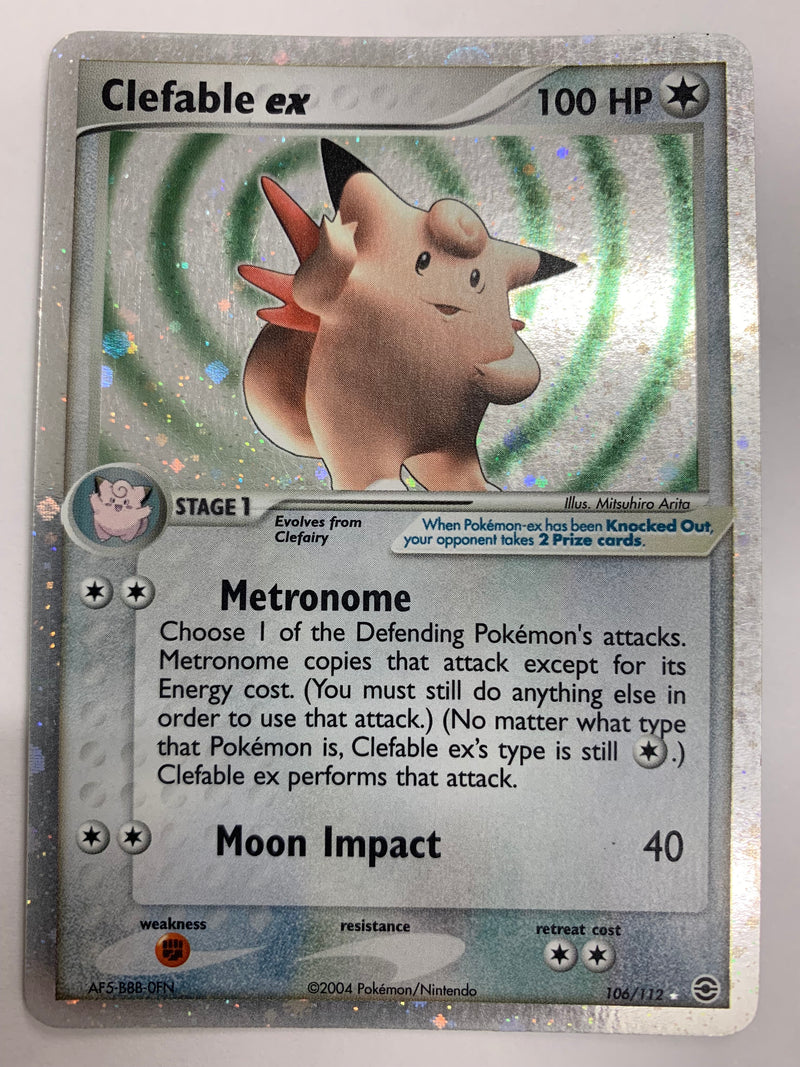 Clefable EX 106/112 Fire Red & Leaf Green Holo Pokemon Card Near Mint Clefable EX 106/112 Fire Red & Leaf Green Holo Pokemon Card Near Mint