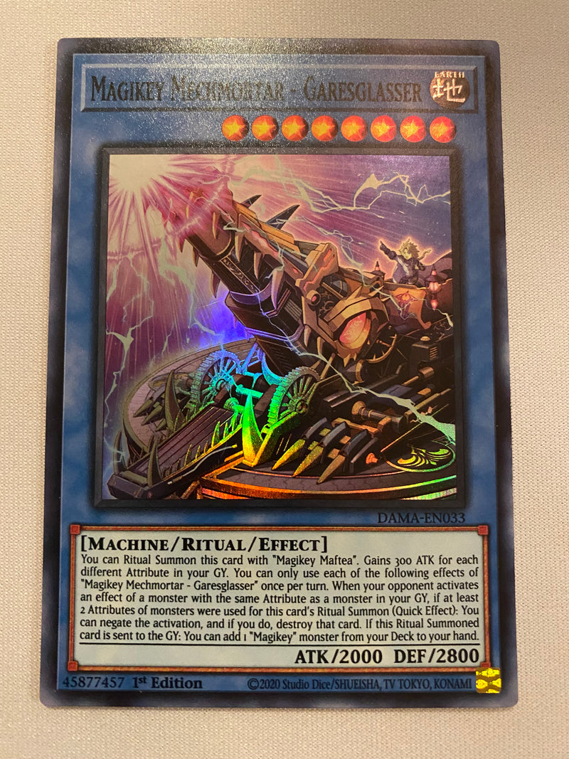 Yugioh Magikey Mechmortar Garesglasser DAMA-EN033 1st Edition NM