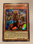 Yugioh! Dinowrestler Iguanodraka - DAMA-EN094  Super Rare 1st Edition NM