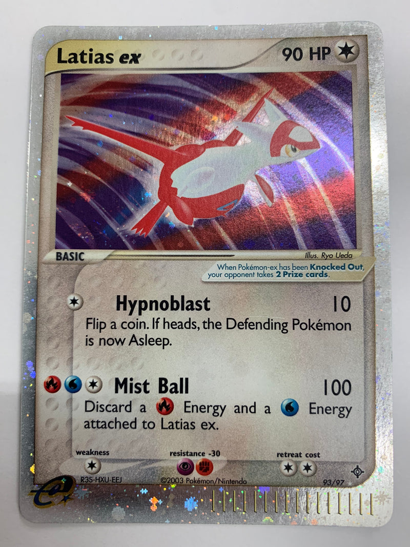 latios ex pokemon card value Latias EX 93/97 Rare Holo Pokemon Card Near Mint