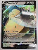 Snorlax V 141/202 Sword & Shield Rare Holo Pokemon Card Near Mint