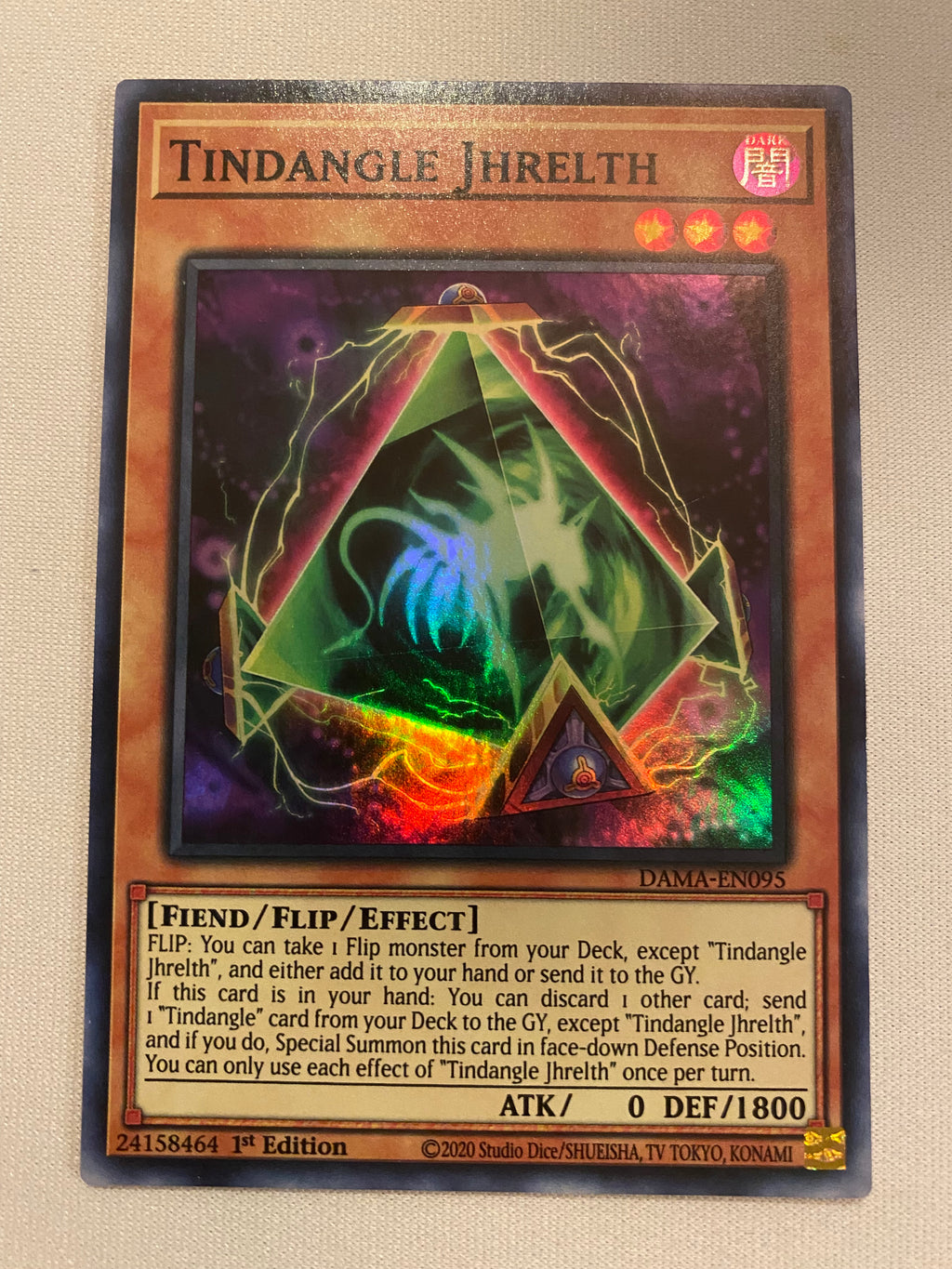 tindangle deck yugioh Yugioh! Tindangle Jhrelth DAMA-EN095 Super Rare 1st Edition Near Mint