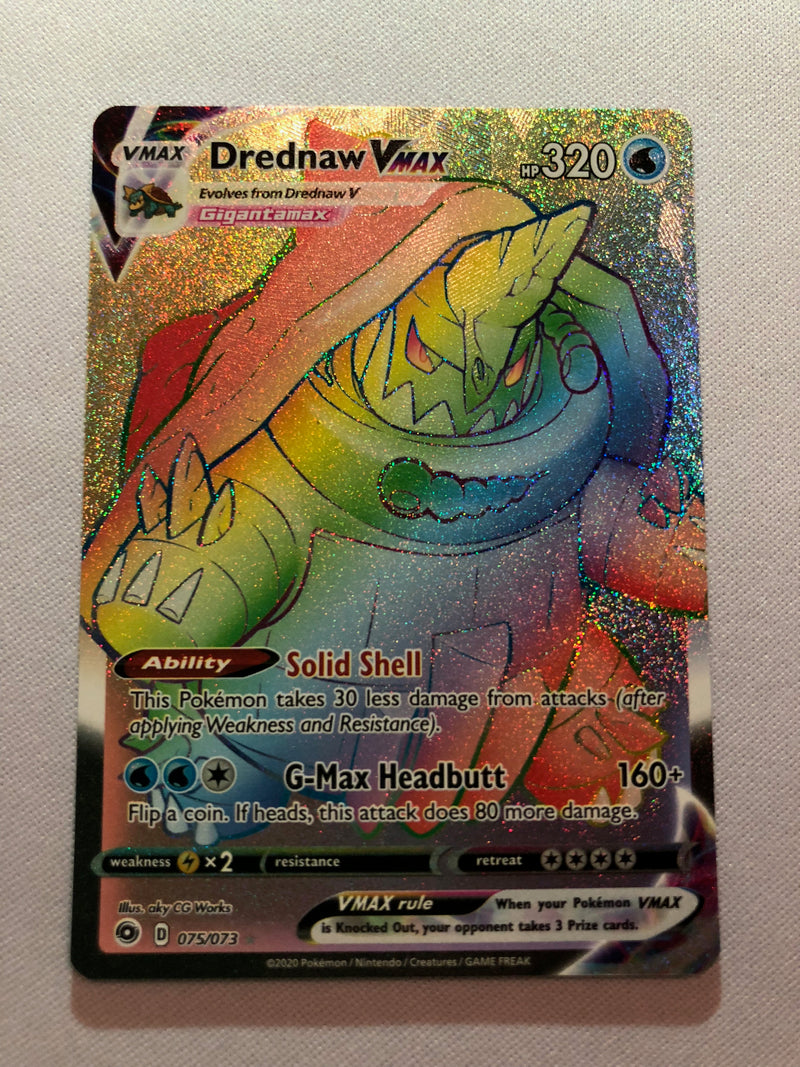 Drednaw VMAX 075/073 Champions Path Hyper Secret Rare Pokemon Card Min Drednaw VMAX 075/073 Champions Path Hyper Secret Rare Pokemon Card Min