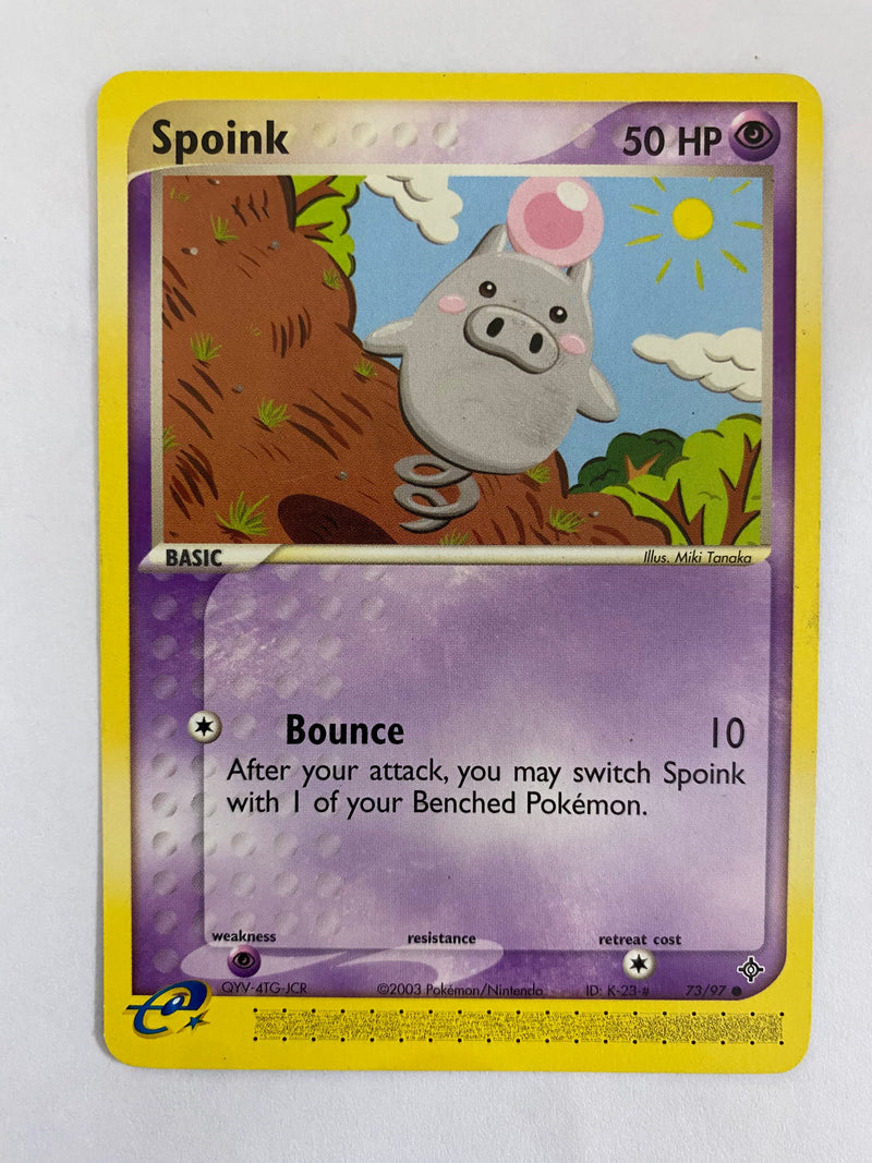 Spoink 73/97 - EX Dragon Common Pokemon Card NM
