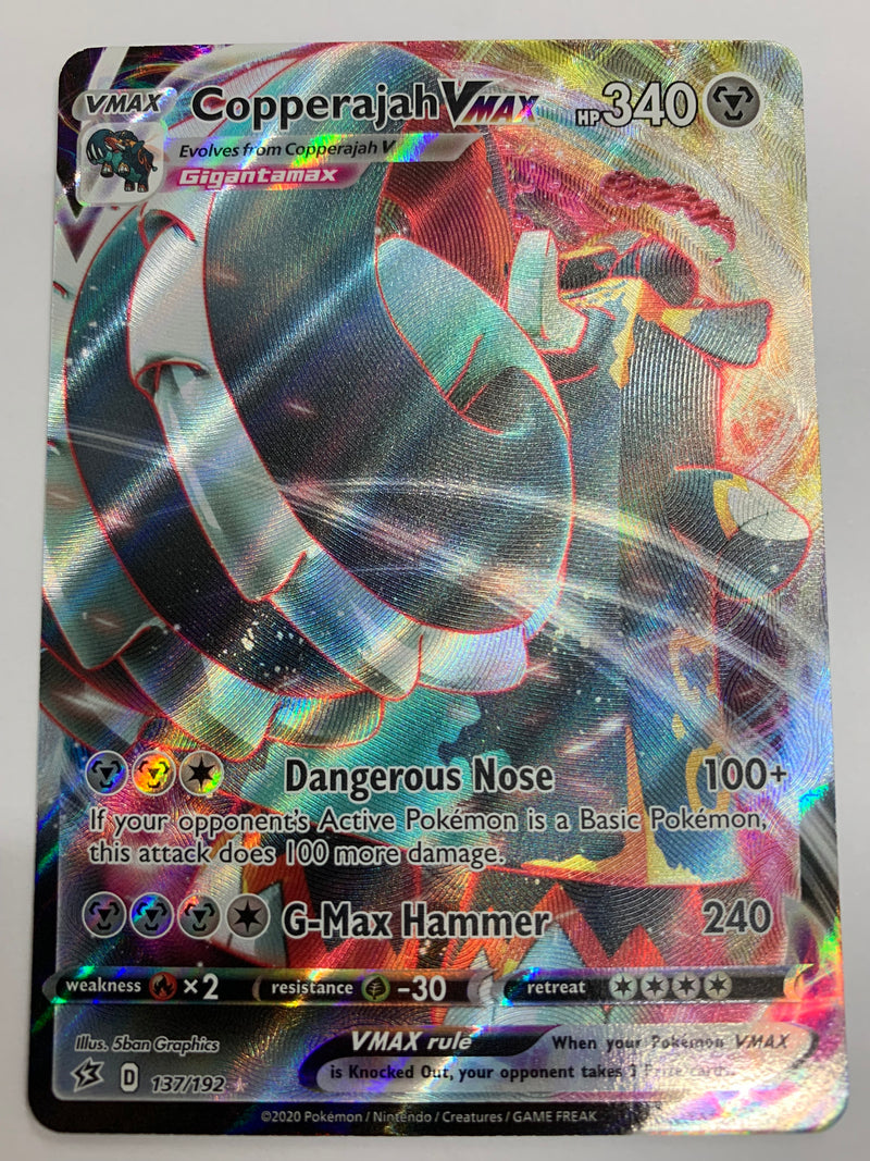 Copperajah VMAX 137/192 Rebel Clash Rare Holo Pokemon Card Near Mint Copperajah VMAX 137/192 Rebel Clash Rare Holo Pokemon Card Near Mint