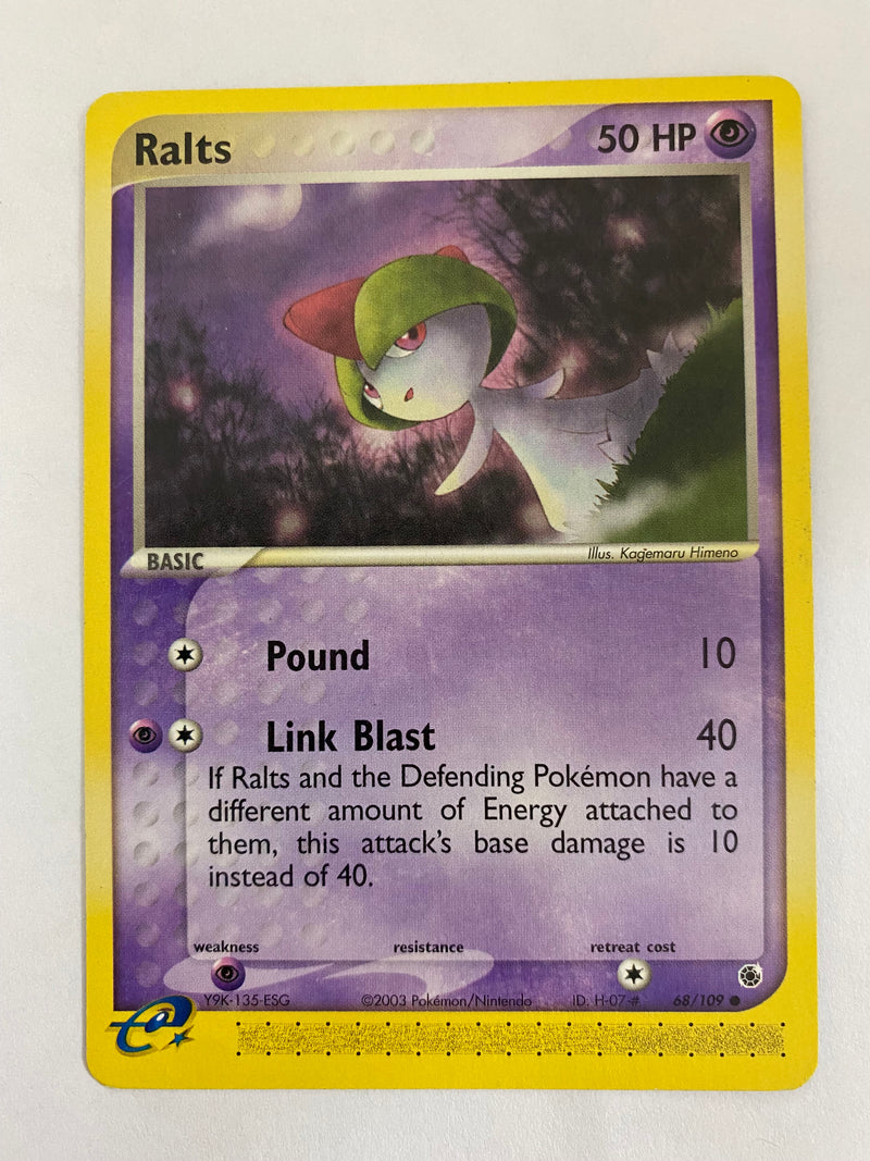 Ralts 68/109  Ruby & Sapphire  Common Pokemon Card NM