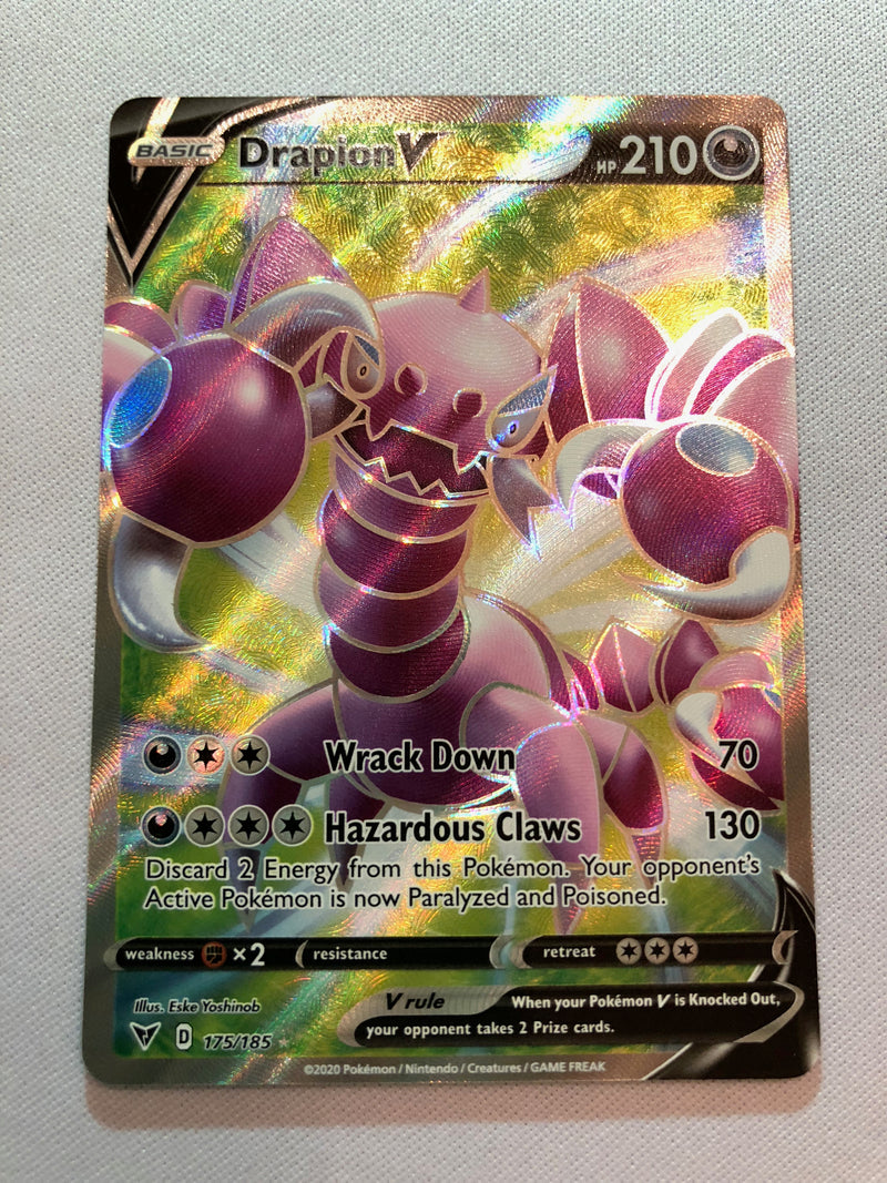 Drapion V 175/185 Holo Rare Vivid Voltage Pokemon Card Near Mint Drapion V 175/185 Holo Rare Vivid Voltage Pokemon Card Near Mint