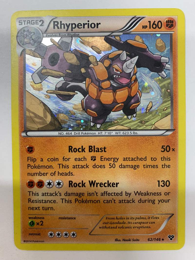 Rhyperior 62/146 Rare Holo Pokemon Card Near Mint