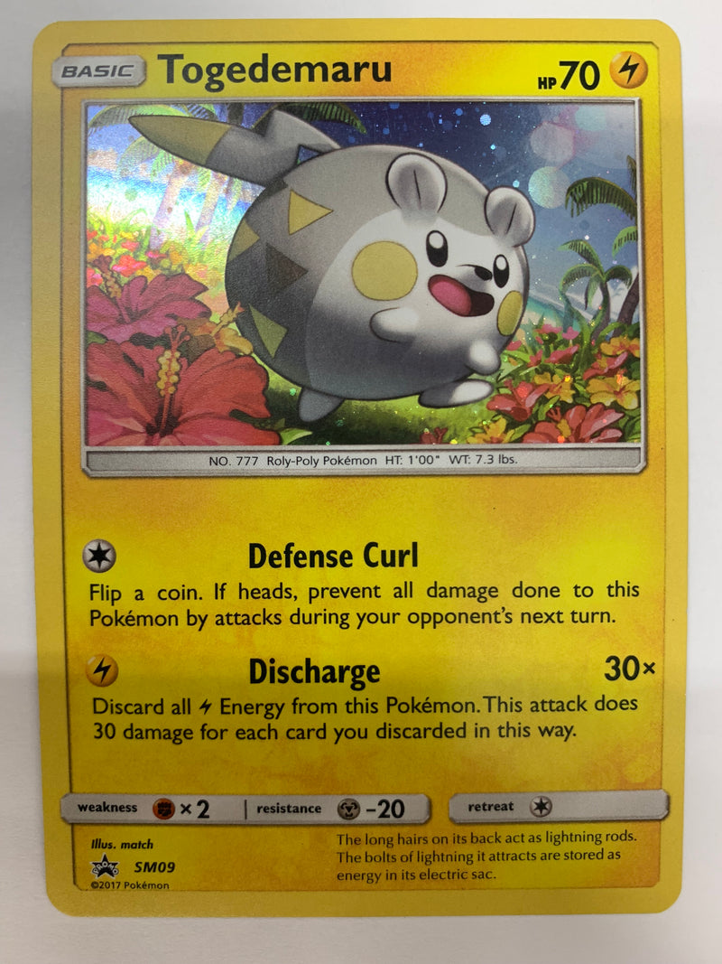 Togedemaru Black Star Promo SM09 Sun and Moon Rare Holo Pokemon Card Near Mint