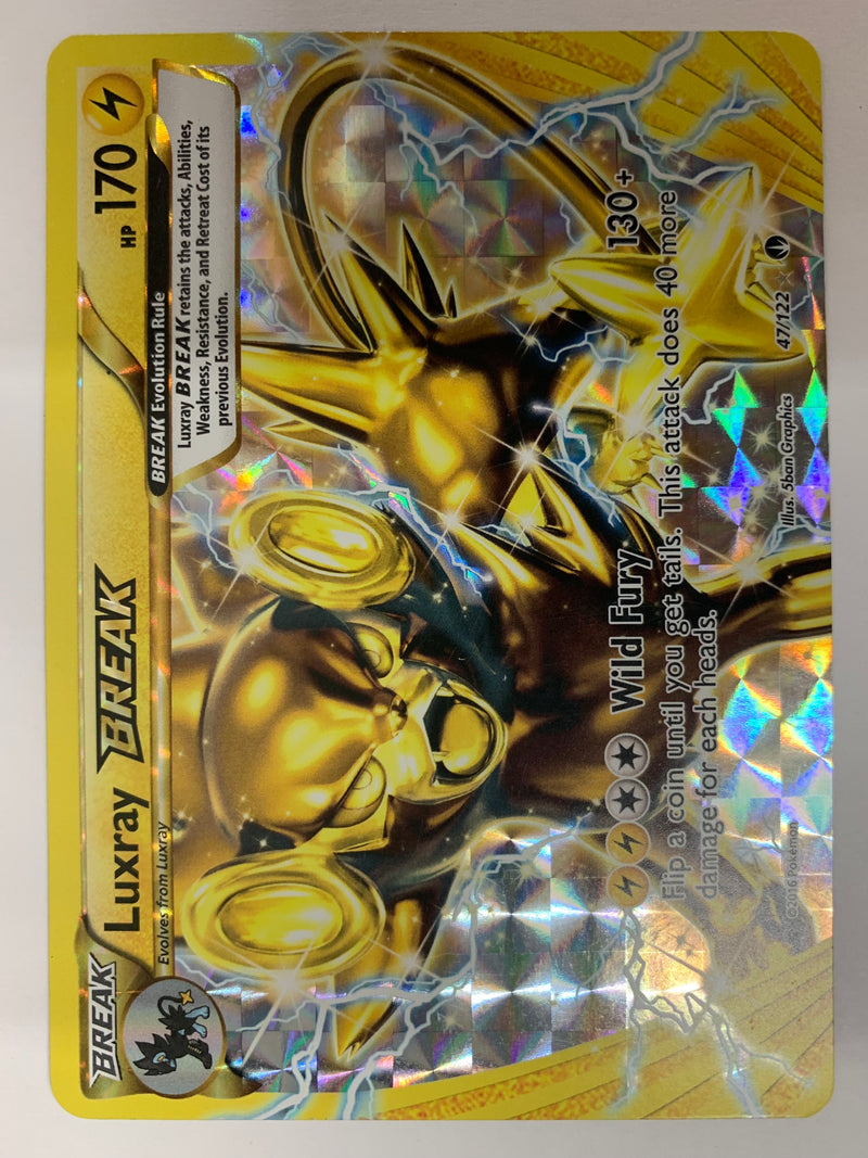 Luxray BREAK 47/122 XY Breakpoint Rare Holo Pokemon Card Near Mint Luxray BREAK 47/122 XY Breakpoint Rare Holo Pokemon Card Near Mint