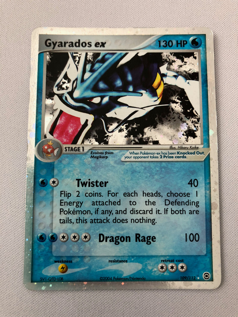Gyarados ex 109/112 Holo Rare Fire Red Leaf Green Pokemon Card NM/EX