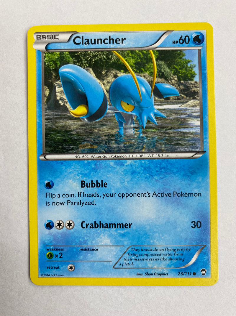 Clauncher 23/111 Common Pokemon Card NM