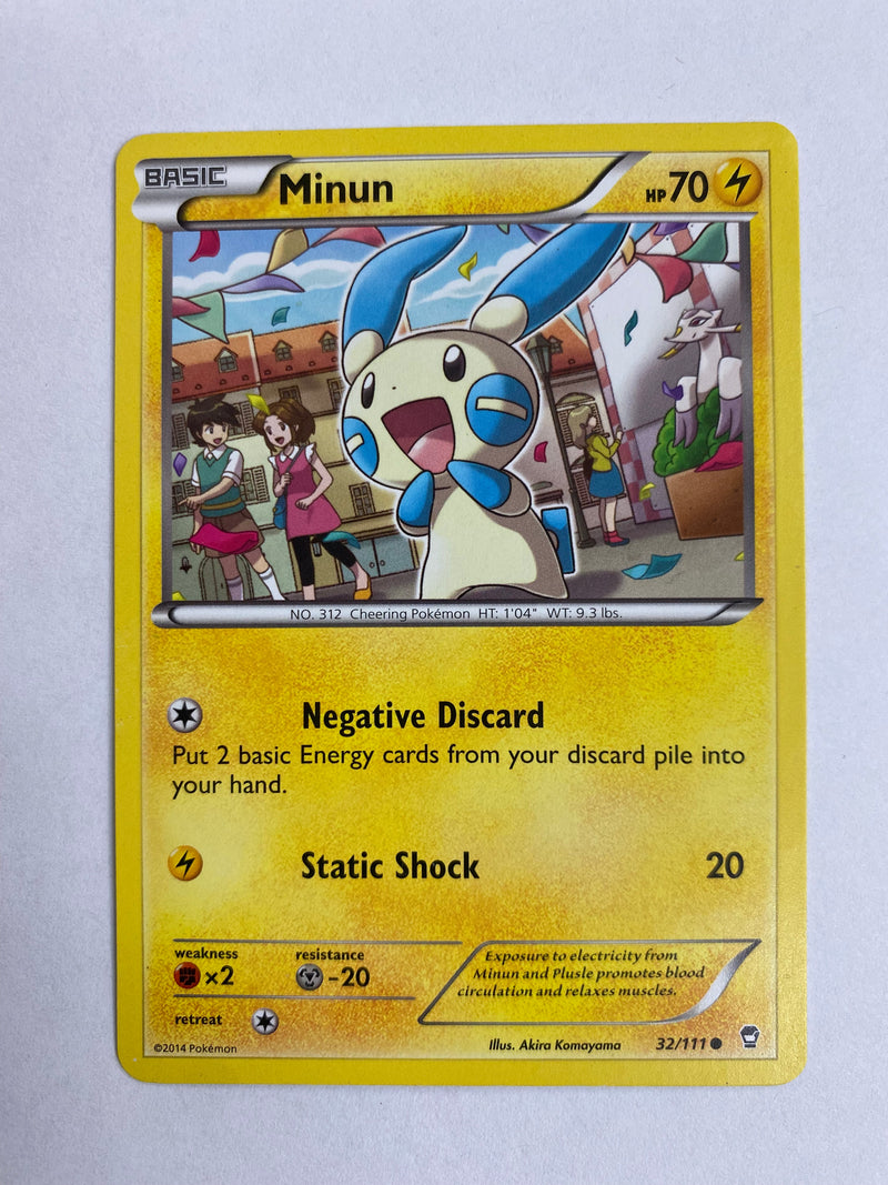 Minun 32/111 Common Pokemon Card NM Minun 32/111 Common Pokemon Card NM