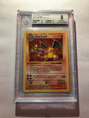 Charizard 4/102 Shadowless Base Set 1st Edition Holo Rare Pokemon Card BGS 8