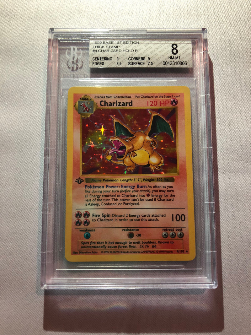 Charizard 4/102 Shadowless Base Set 1st Edition Holo Rare Pokemon Card Charizard 4/102 Shadowless Base Set 1st Edition Holo Rare Pokemon Card
