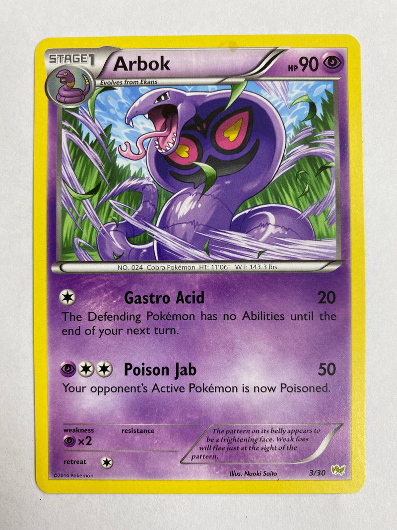 Arbok 3/30 Promo Pokemon Card Near Mint