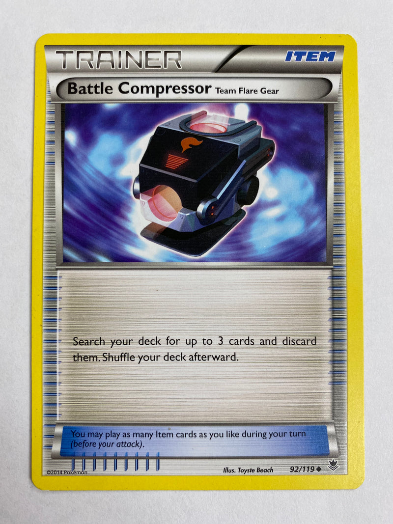 Battle Compressor 92/119 Non-Holo Phantom Forces Pokemon Card NM