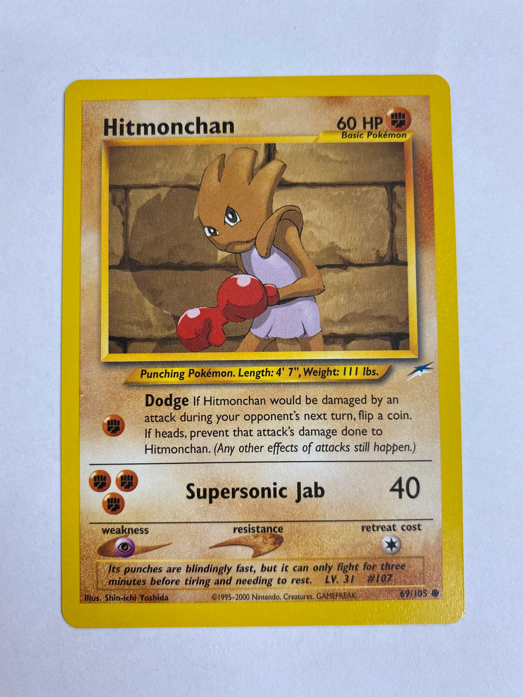 Hitmonchan 69/105 Pokemon Card Neo Destiny Common NM Hitmonchan 69/105 Pokemon Card Neo Destiny Common NM