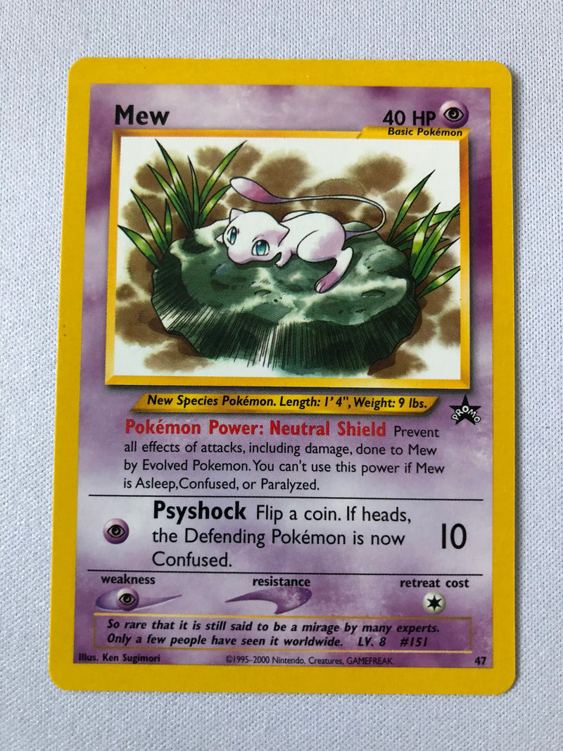 Mew 47 Black Star Promo Pokemon Card Near Mint Mew 47 Black Star Promo Pokemon Card Near Mint