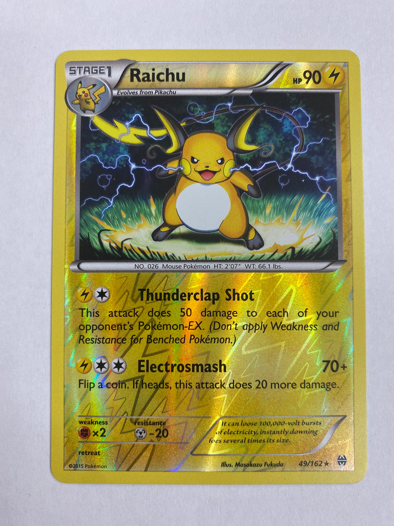 Raichu 49/162 Reverse Holo Breakthrough Pokemon Card NM