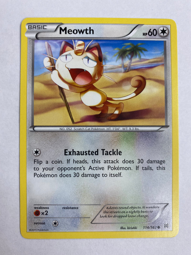 Meowth 114/162 BREAKthrough Pokemon Card NM