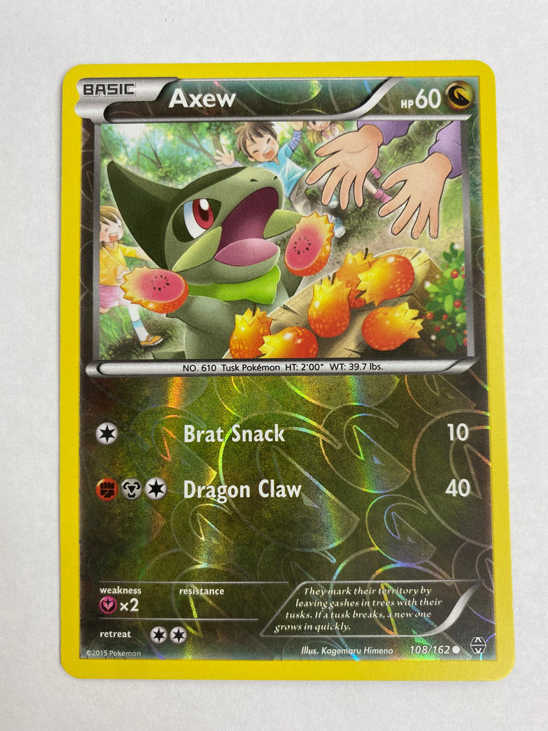 Axew 108/162 BREAKthrough Reverse Holo Pokemon Card NM