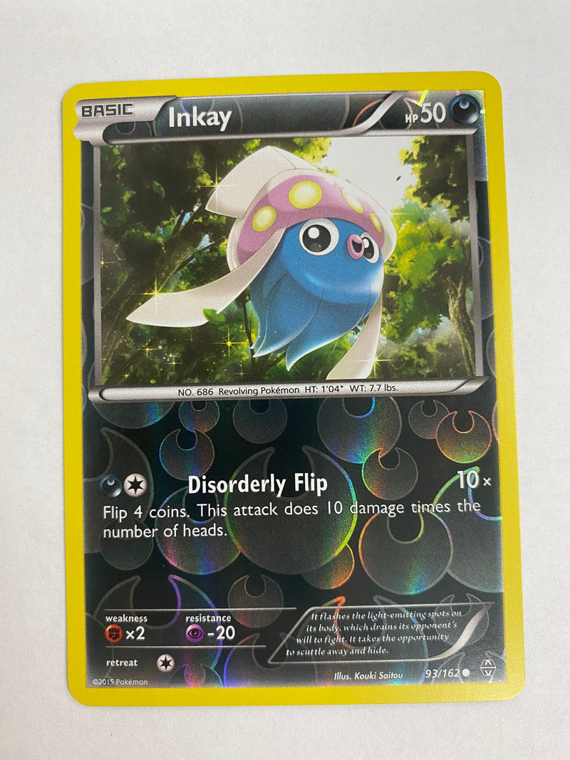 Inkay 93/162 Reverse Holo XY BreakThrough Pokemon Card NM