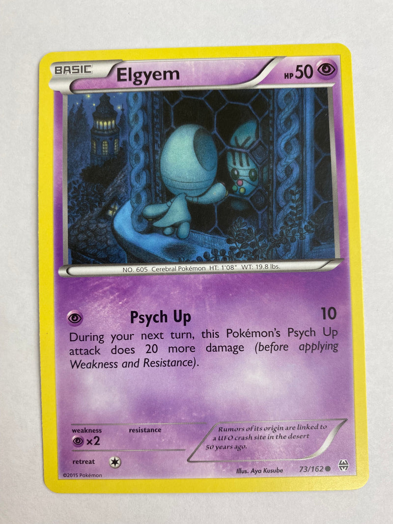 Elgyem 73/162 Common Pokemon Card NM