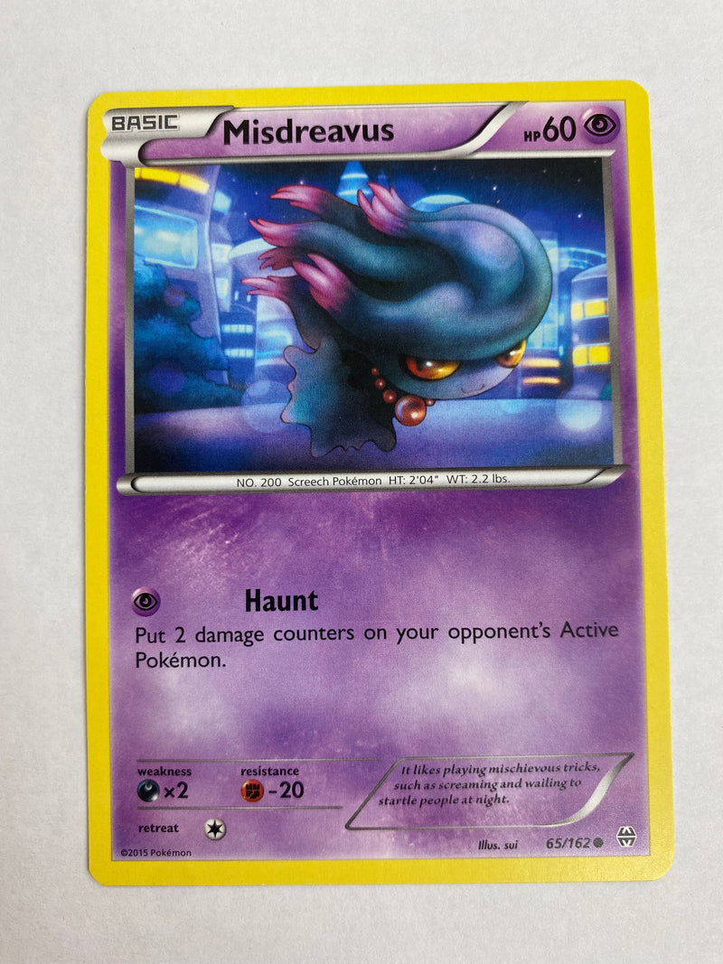 Misdreavus 65/162 Common Pokemon Card NM