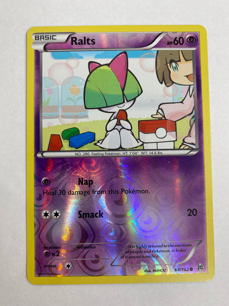 Ralts 68/162 Reverse Holo Pokemon Card NM