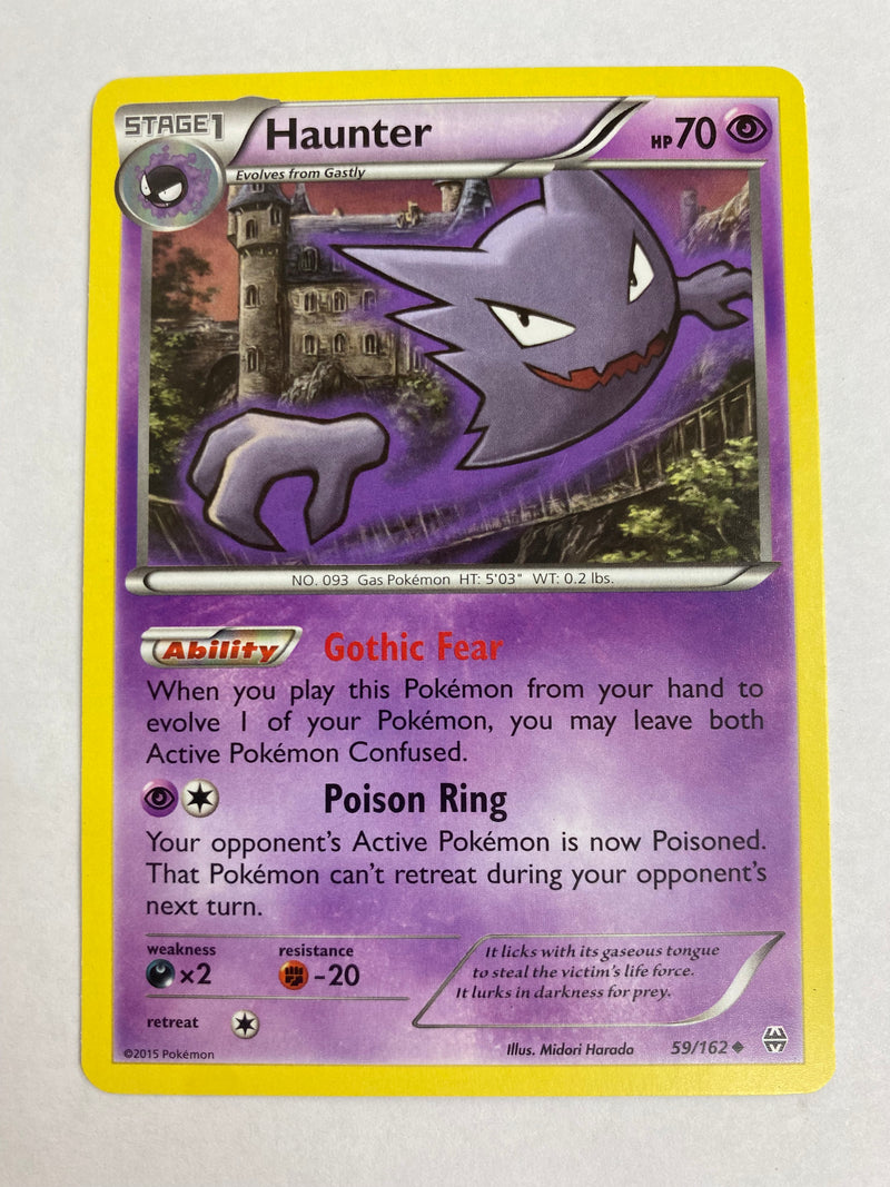 Haunter 59/162 Uncommon Pokemon Card NM