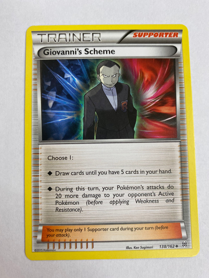 Giovanni's Scheme 138/162 Breakthrough Pokemon Card NM