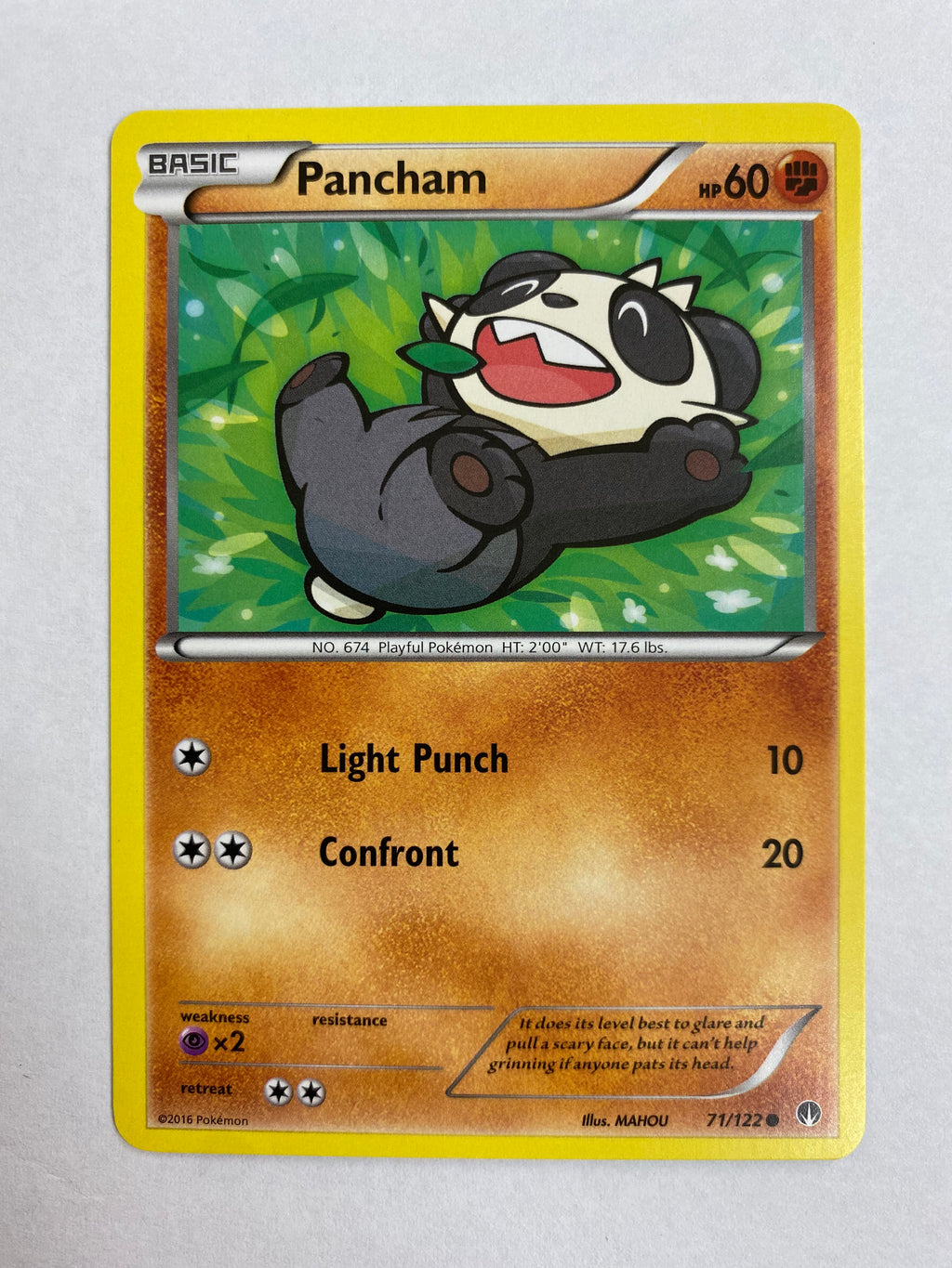 pokemon card pancham Pancham 71/122 Pokemon Card Common NM