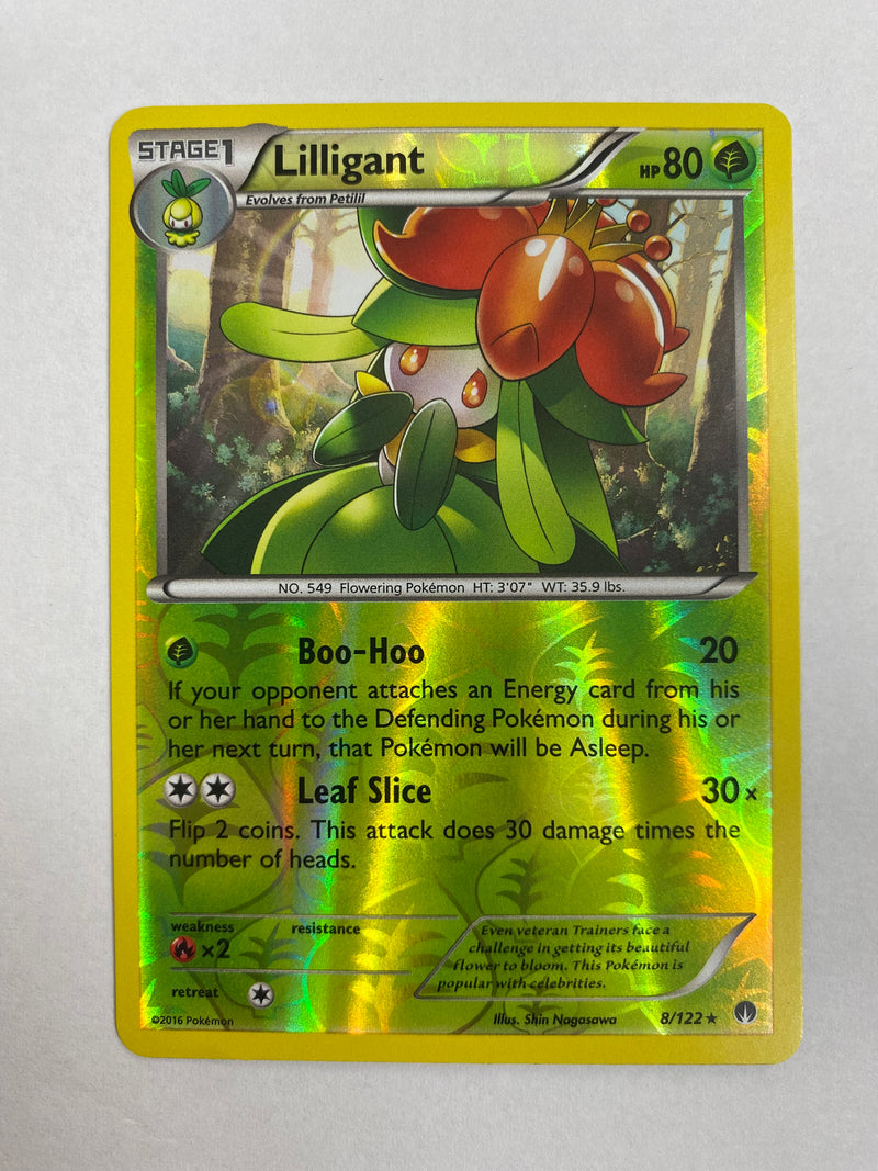 Lilligant 8/122  Reverse Holo Rare Pokemon Card NM