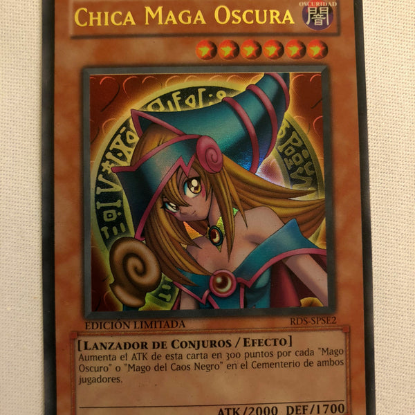 spanish yugioh cards Dark Magician Girl RDS-SPSE2 Limited Edition Ultra Near Quantity:5 Protectors Gift a Card question S8aF