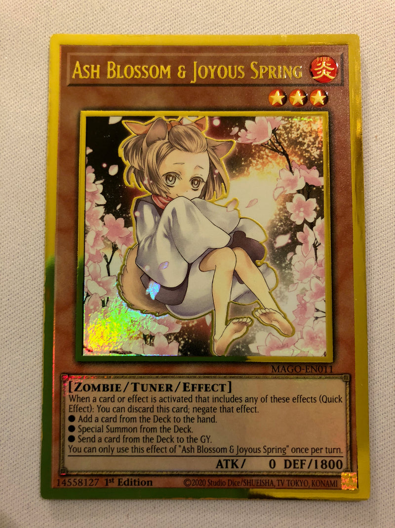Yugioh Ash Blossom & Joyous Spring MAGO-EN011 Maximum Gold 1st Edition Near Mint
