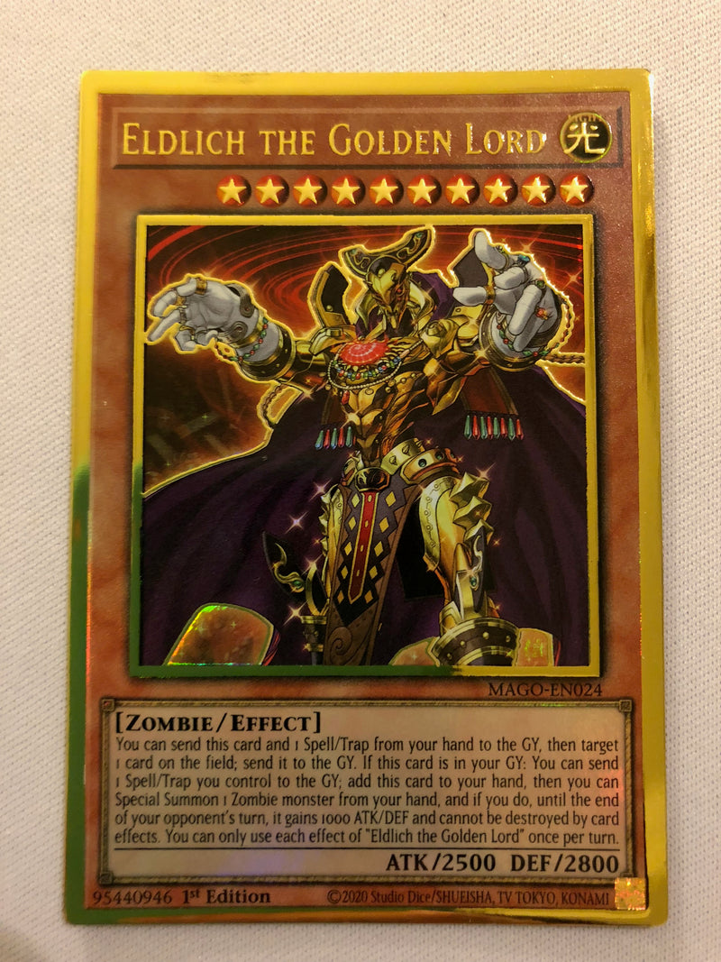 Yugioh Eldlich the Golden Lord MAGO-EN024 Maximum Gold 1st Edition Nea Yugioh Eldlich the Golden Lord MAGO-EN024 Maximum Gold 1st Edition Nea
