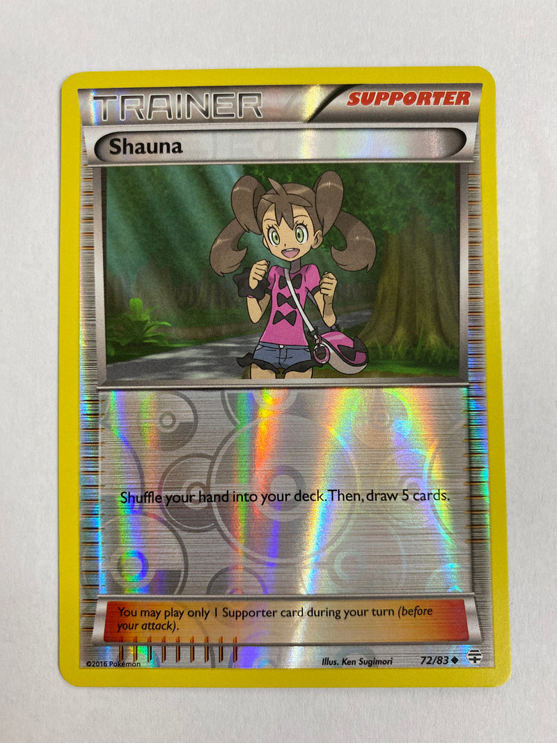 Shauna 72/83 Reverse Holo Pokemon  Card Near Mint