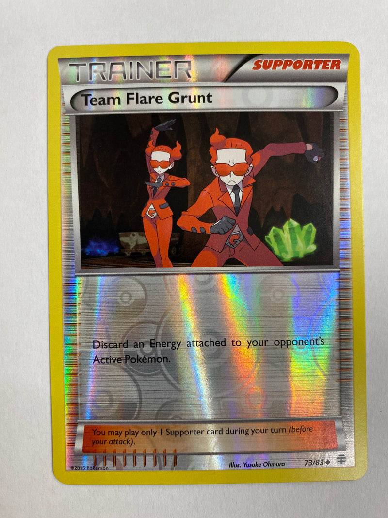 Team Flare Grunt  73/83 Reverse Holo Pokemon Card Near Mint