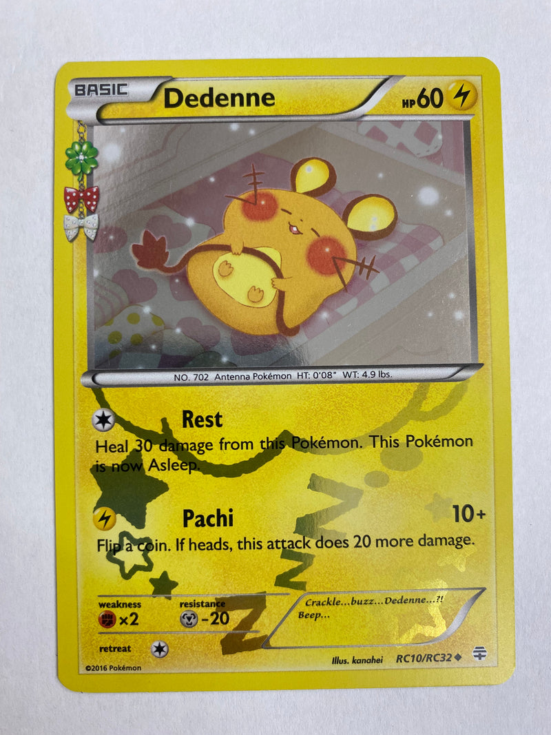 pokemon cards dedenne Dedenne RC10/RC32 Reverse Holo Pokemon Card Near Mint