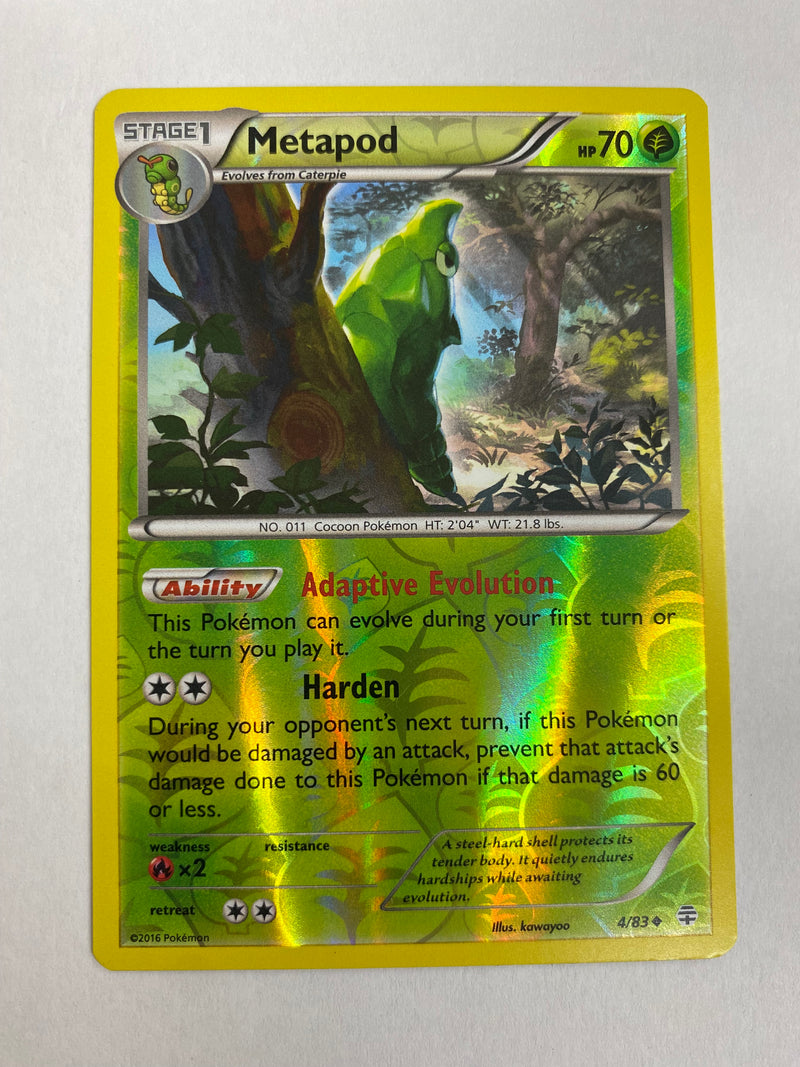 metapod pokemon card value Metapod 4/83 Reverse Holo Pokemon Card Near Mint