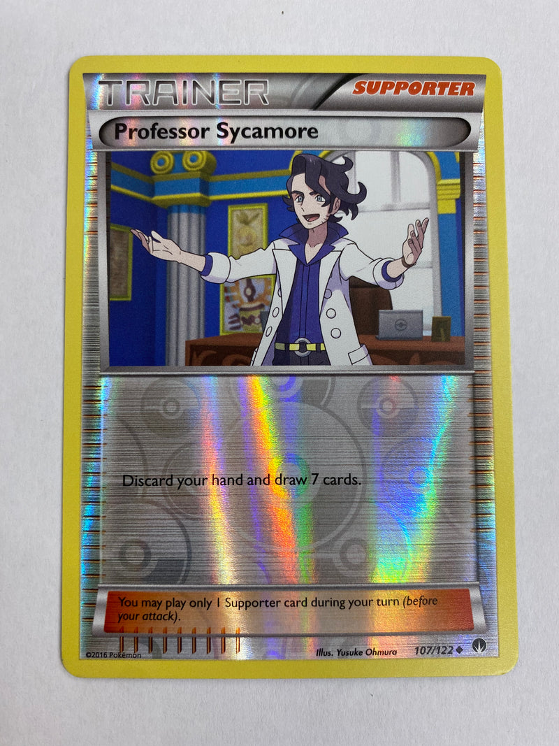Professor Sycamore 107/122 Reverse Holo Pokemon Card Naer Mint