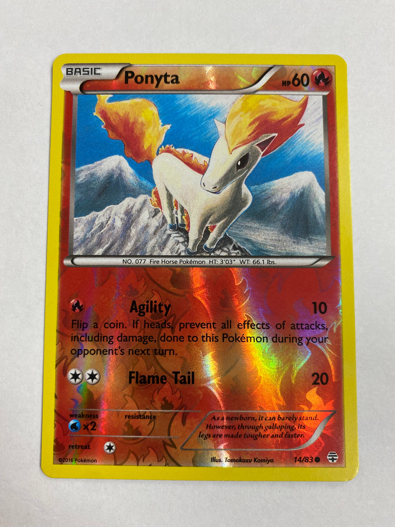 Ponyta  14/83  Reverse Holo Pokemon Card Naer Mint
