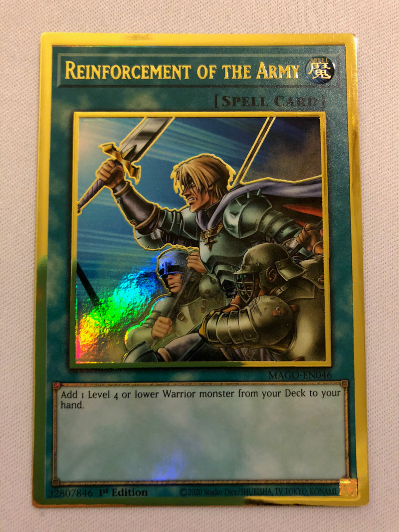 Yugioh Reinforcement of the Army MAGO-EN046 Maximum Gold Rare 1st Edit
