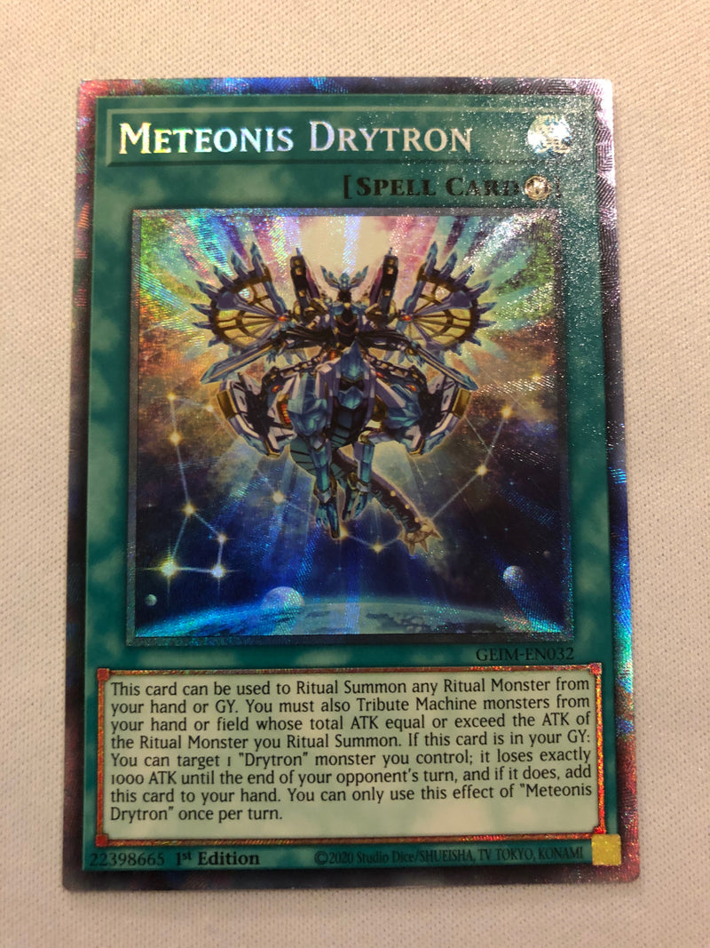 yugioh drytron cards Yugioh Meteonis Drytron GEIM-EN032 Collector's Rare 1st Edition Near M